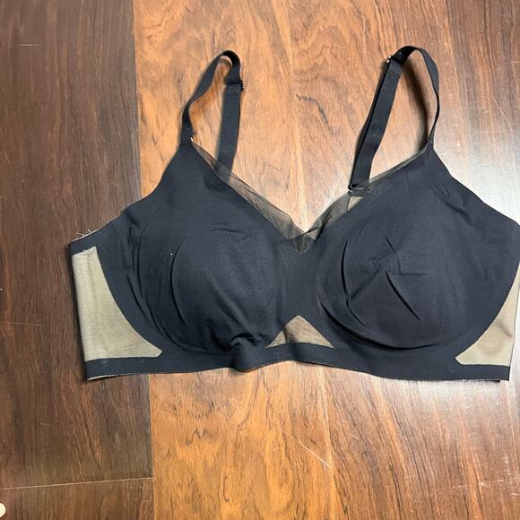 Honeylove CrossOver Wireless Black Bra Size Large - Picture 3 of 8